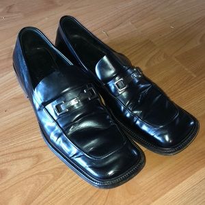 VintageGucci Horse-bit Leather Loafers